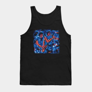 Saxophone and Trumpet Musicians Modern Art Tank Top